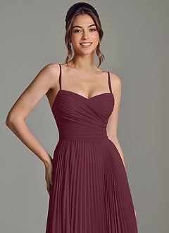 Azazie Catie Bridesmaid Dresses Cabernet A-Line Sweetheart Neckline Chiffon Dress image2
