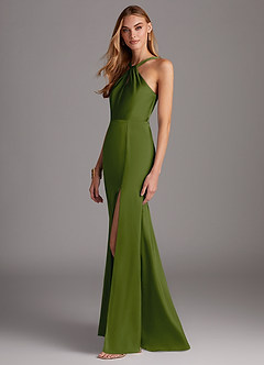 Robe Longue Olive Verte Elana image3
