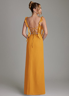 Azazie Jessamine 신부 들러리 드레스 인어 코르셋 쉬폰 바닥 길이 드레스 image8