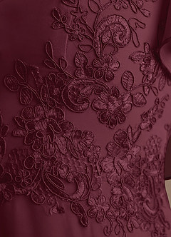Azazie Frieda Kleider für die Brautmutter A-Linie Applizieren Chiffon Kleid Cabernetrot image6