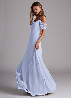 Azazie Marley Bridesmaid Dresses Lavender A-Line Off the Shoulder Chiffon Convertible Dress image3