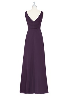 Azazie Julianna Bridesmaid Dresses Plum A-Line Chiffon Dress image7