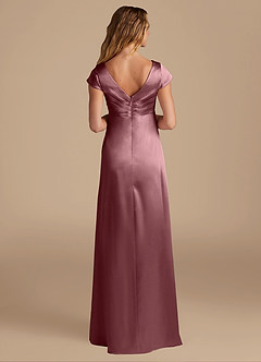 Azazie Allessia Maternity Bridesmaid Dresses A-Line Metallic Satin Floor-Length Dress image5