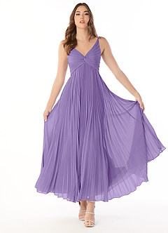 Azazie Raychelle Bridesmaid Dresses Tahiti A-Line V-Neck Chiffon Dress image1