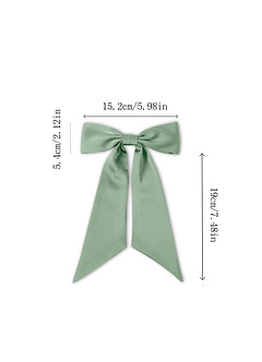 front Bijpassende kleur stretch satijnen strik haarspeld