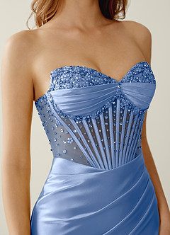 Willa Puderblau Meerjungfrauen-Abendkleid mit Herzausschnitt und Korsett image5