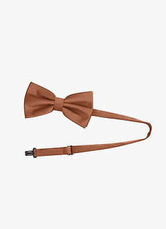 front Adjustable Stretch Satin Bow Tie