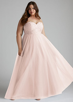 Azazie Roni Bridesmaid Dresses Rose Petal A-Line Sweetheart Neckline Tulle Convertible Dress image7