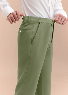 front James Pistachio Structured Stretch Dress Pants