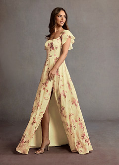 Halle Light Yellow Maxi Dress image3