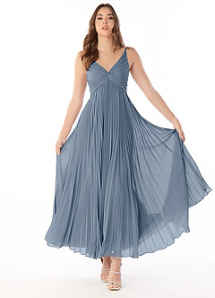 Azazie Raychelle Abiti da Damigella Abito A-Line in Chiffon con Scollo a V Crepuscolo image1