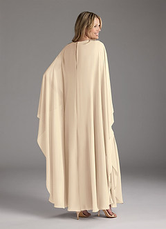 Azazie Drew Mother of the Bride Dresses Champagne A-Line Pleated Chiffon Dress image4