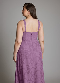 Azazie Debra Bridesmaid Dresses Wisteria A-Line with Pockets Floral Burnout Dress image16