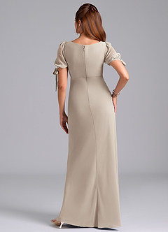 Azazie Pheby Bridesmaid Dresses Frost A-Line Pleated Chiffon Dress image6
