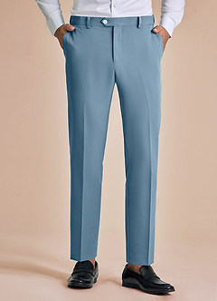 front James Light Blue Structured Stretch Dress Pants