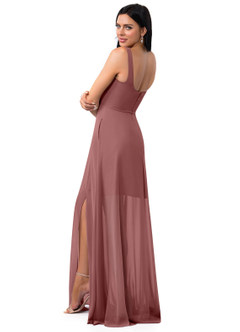Azazie Renee Bridesmaid Dresses A-Line Chiffon Floor-Length Dress with Pockets image6