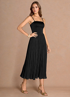 Lorie Black Midi Dress image3