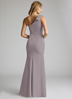 Azazie Rinna Brautjungfernkleider Meerjungfrau-Linie One-Shoulder Stretch-Krepp Kleid Dämmerung image2