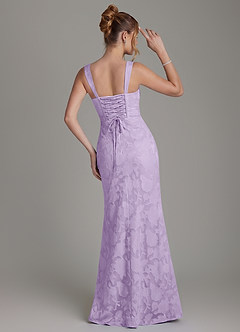 Azazie Agustina Bridesmaid Dresses Lilac Mermaid Corset Floral Burnout Dress image4