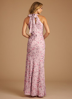 Azazie Doretta Vestidos de damas de honor Vestido de Roseta Floral De Ensueño de Floral De Ensueño de Corte Sirena con Plisado image6