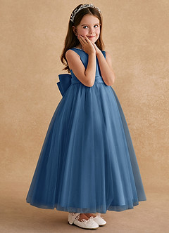 Azazie Cookie Flower Girl Dresses Twilight A-Line Bow Tulle Dress image3