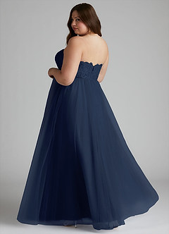 Azazie Roni Bridesmaid Dresses Dark Navy A-Line Sweetheart Neckline Tulle Convertible Dress image10