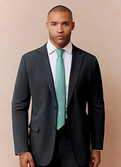 front Stretch Satin Skinny Tie
