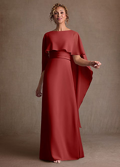 Azazie Marilla Suknie dla Matki Panny Młodej Linia A Pofałdowany Szyfon Długość podłogi Sukienka image1