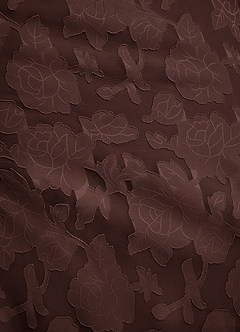 Azazie Akilah Abiti da Damigella Abito Sirena in Burnout Floreale Monospalla Ganache image8