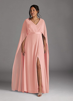 Azazie Isa Mother of the Bride Dresses Rosette A-Line V-Neck Pleated Chiffon Dress image9