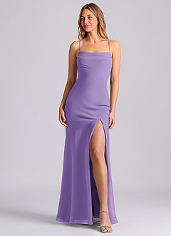 Azazie Grata Brudtärnklänningar Klä av Sjöjungfru i Chiffong Plisserad Tahiti image1