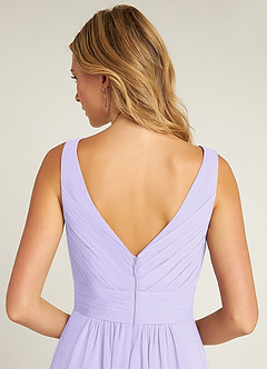 Azazie Pierrette Bridesmaid Dresses Lilac A-Line Pleated Chiffon Dress image6