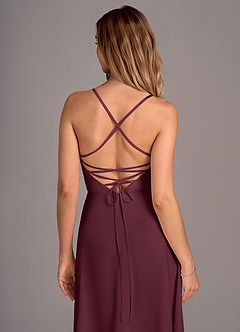 Azazie Mei Bridesmaid Dresses Cabernet A-Line Chiffon Dress image2