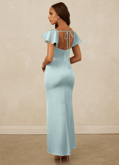 Christian Siriano Bridal for Azazie 1005 Bridesmaid Dresses Mist Sheath Sweetheart Neckline Stretch Satin Dress image2