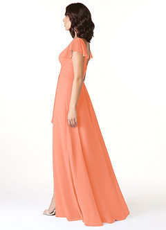 Azazie Omari Abiti da Damigella Abito A-Line in Chiffon Tramonto image3