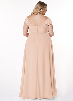 Azazie Kaitlynn Bridesmaid Dresses English Rose Empire Ruched Chiffon Convertible Dress image11
