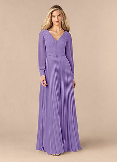 Azazie Zina Mother of the Bride Dresses Tahiti A-Line Pleated Chiffon Dress image5