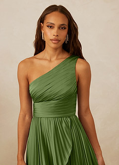 Christian Siriano Bridal for Azazie 1008 Bridesmaid Dresses Juniper A-Line One Shoulder Stretch Satin Dress image8