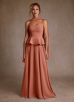 Azazie Josabeth Mother of the Bride Dresses MAI TAI A-Line Pleated Chiffon Dress image5
