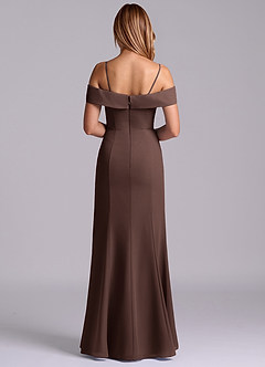 Azazie Luciana Bridesmaid Dresses Ganache Sheath Off the Shoulder Chiffon Convertible Dress image2