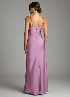 Azazie Ellia Bridesmaid Dresses Wisteria Sheath Bow Stretch Satin Dress image5