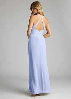 Azazie Becca Bridesmaid Dresses Ice Sheath V-Neck Chiffon Dress image6