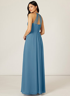 Azazie Sarah Bridesmaid Dresses Bermuda Empire Pleated Chiffon Dress image5