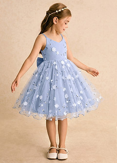 Azazie Junebug vestidos de niña de las flores Vestido Hielo de Tul de Vestido de princesa con Tirantes finos image4