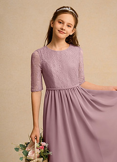 Azazie Pippin Junior Formal Flower Girl Klänningar Klä A-Line i Spets image3