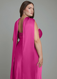 Azazie Saylor Brudtärnklänningar Klänning av Sjöjungfru i Stretch Satin Axelbandslös Fuchsia image19