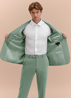 front William Dusty Sage Comfort Blend Suit Jacket