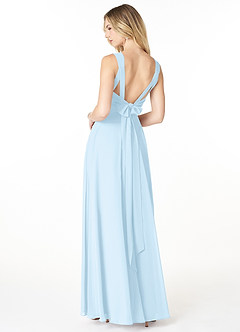 Azazie Julie Bridesmaid Dresses A-Line Convertible Chiffon Floor-Length Dress image3