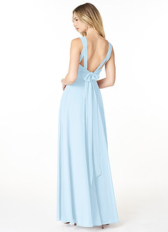 Azazie Julie Bridesmaid Dresses Sky Blue A-Line Sweetheart Neckline Chiffon Dress image2