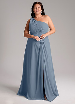 Azazie Brooke Bridesmaid Dresses Twilight A-Line One Shoulder Chiffon Dress image10